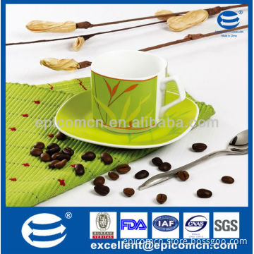 12pcs 90cc square shape porcelain tea/coffee set